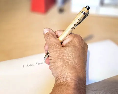 Solid Wood Personalised Pen Gift Set with Velvet Sleeve